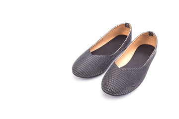 New black lady shoes isolated on white