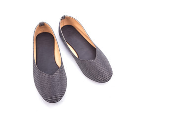 New black lady shoes isolated on white