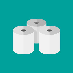 Three toilet paper rolls