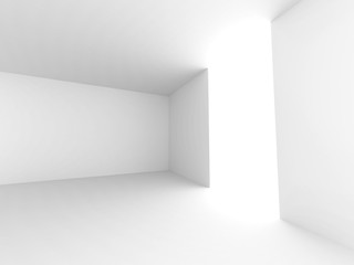 Abstract empty white room interior
