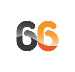 66 initial grey and orange with shine