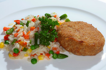 cutlet with vegetables