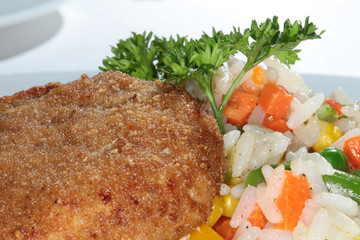 cutlet with vegetables