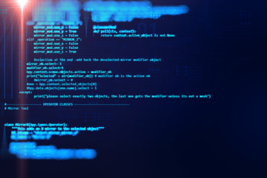 Programming code abstract technology background of software deve