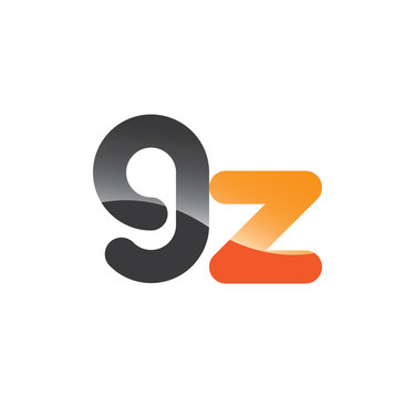 9z initial grey and orange with shine