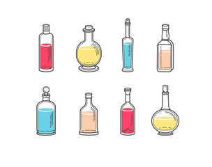 Alcohol bottles, alcohol illustration, alcohol collection