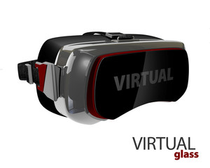 3d Illustration of the virtual glasses