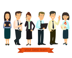 Company team command people isolated.