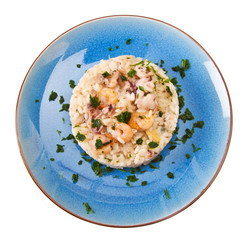delicious rice with seafood