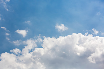 Naklejka na ściany i meble blue sky with white clouds during sunny weather