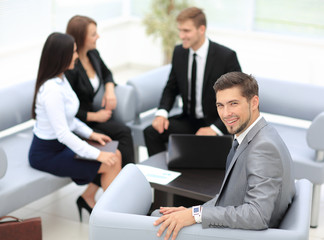Fototapeta premium Business team discussing together plans
