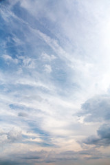 Fototapeta premium blue sky covered with white clouds