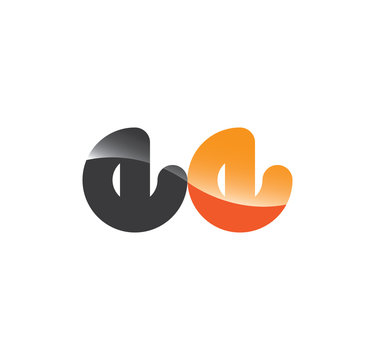 ee initial grey and orange with shine