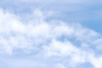 blue sky with several fluffy clouds