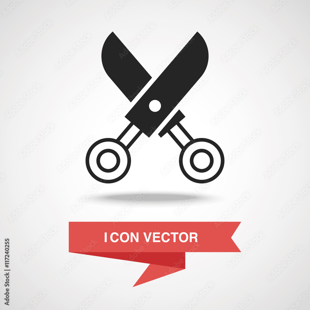 Poster scissors icon