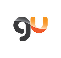 gu initial grey and orange with shine