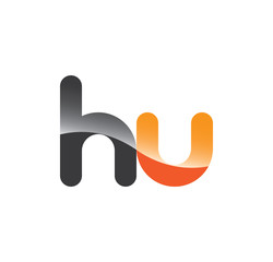 hu initial grey and orange with shine
