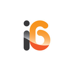 i6 initial grey and orange with shine