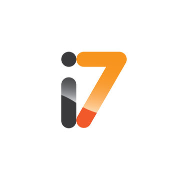 i7 initial grey and orange with shine