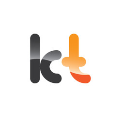 kt initial grey and orange with shine