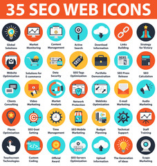SEO and Development 35 Icons