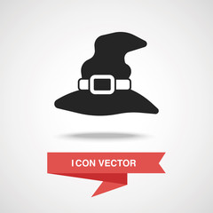 halloween witch hat icon