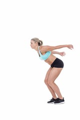 Female athlete jumping
