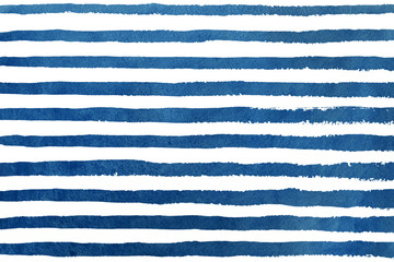 Watercolor dark blue stripe grunge pattern. - 117242285