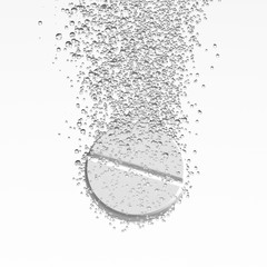 Effervescent tablet dissolbving