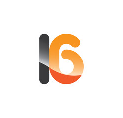 l6 initial grey and orange with shine