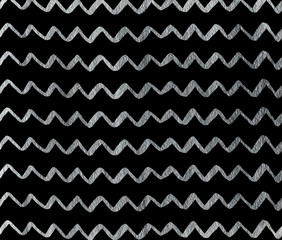 Silver hand drawn stripes background, chevron.