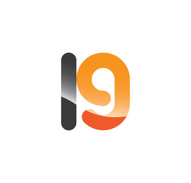 l9 initial grey and orange with shine