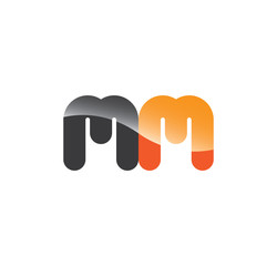 mm initial grey and orange with shine