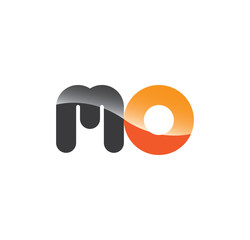 mo initial grey and orange with shine