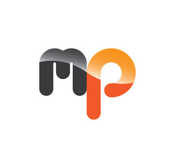 mp initial grey and orange with shine
