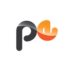 pe initial grey and orange with shine