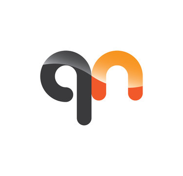 qn initial grey and orange with shine