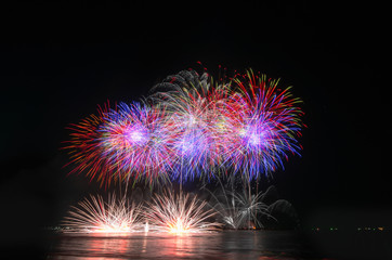 colored fireworks.