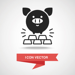 financial piggybank icon