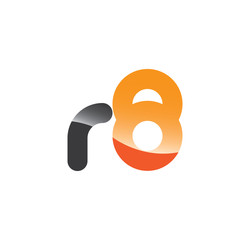 r8 initial grey and orange with shine