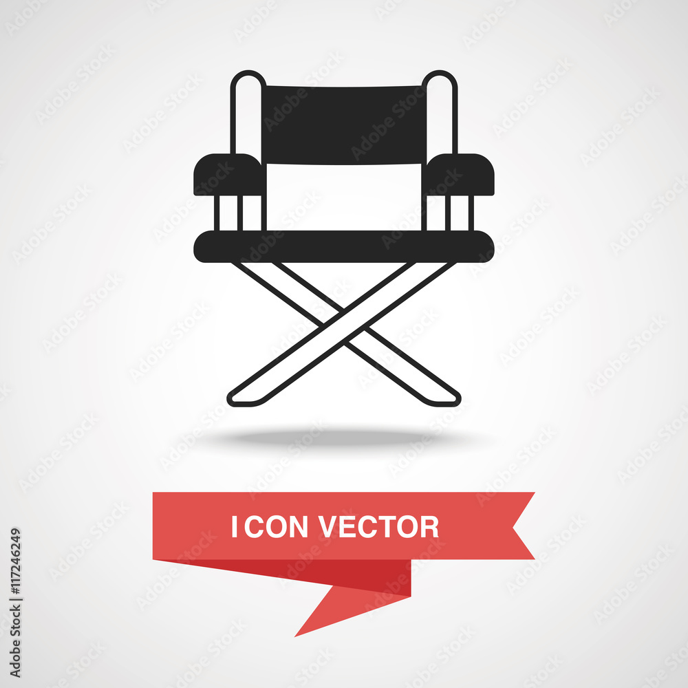 Sticker director chair icon