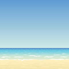 sand beach and blue sky