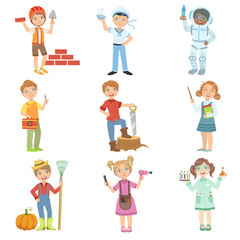 Fototapeta premium Kids And Their Dream Jobs