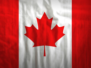 Fabric Canada flag background
