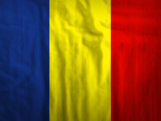 Obraz premium Fabric Chad flag background
