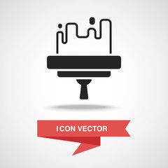 Obraz premium cleaning brush icon
