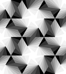 Obraz na płótnie Canvas Vector Illustration. Seamless Polygonal Monochrome Pattern. Geometric Abstract Background
