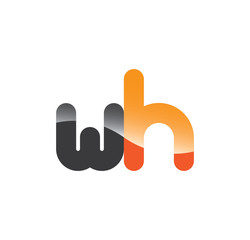 wh initial grey and orange with shine