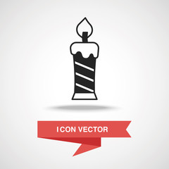 Christmas candle icon