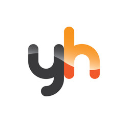 yh initial grey and orange with shine